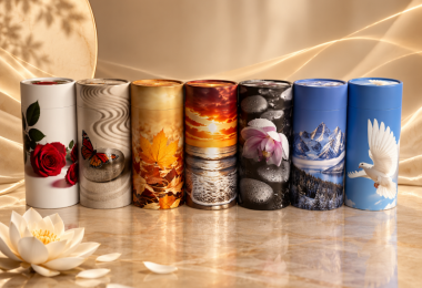 Urne de dispersion des cendres en carton – Décors au choix.
