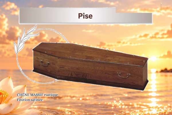 Cercueil PISE – Chêne massif rustique, finition satinée
